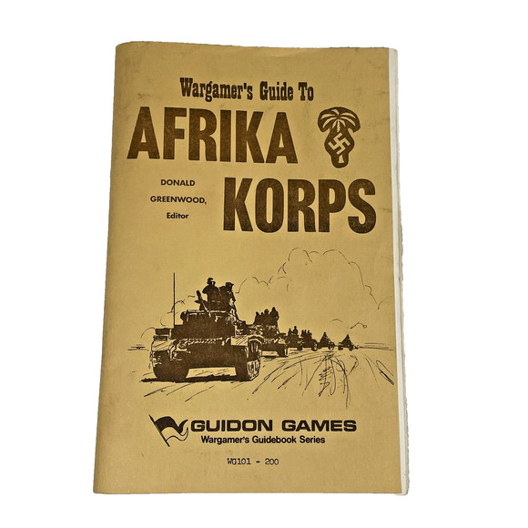 Guidon Games Wargamer's Guide to Afrika Korps 1972 Vtg Paperback Book Greenwood - Picture 1 of 7